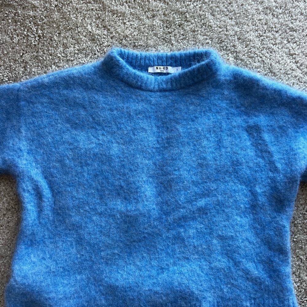 Cozy Blue Sweater NAKD size S oversized - Picture 3 of 4